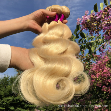 613 Blonde Body Wave Human Hair Brazilian Body Wave Virgin Cuticle Aligned Hair